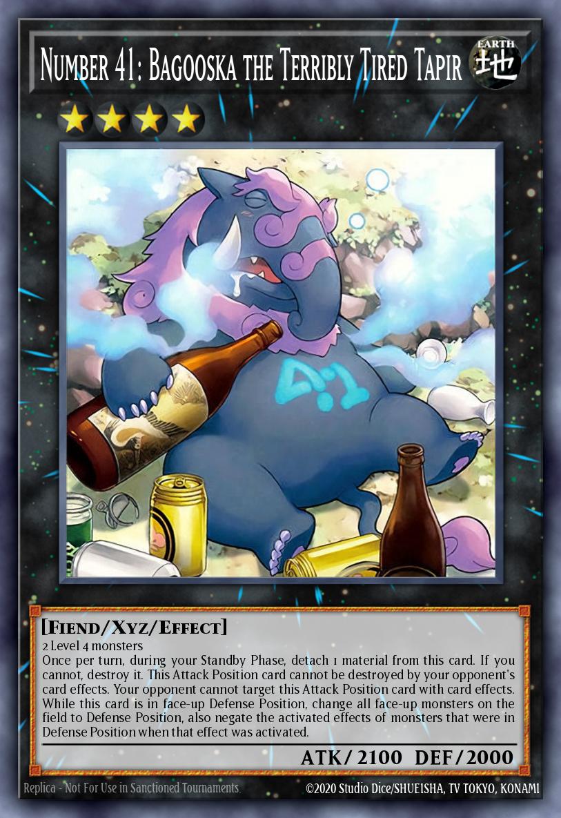 Number 41: Bagooska the Terribly Tired Tapir - Legendary Modern Decks 2026 Yu-Gi-Oh! spoiler