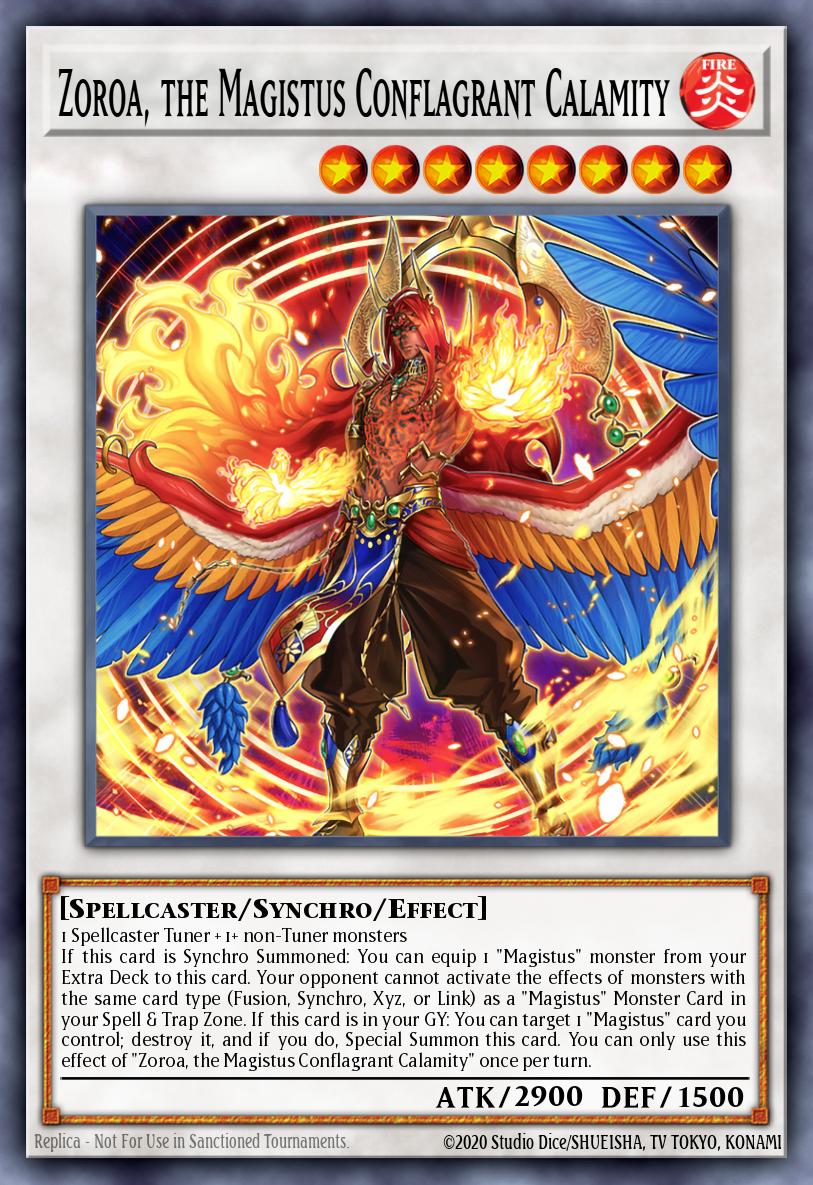Zoroa, the Magistus Conflagrant Calamity - Battles of Legend: Glorious Gallery Yu-Gi-Oh! spoiler